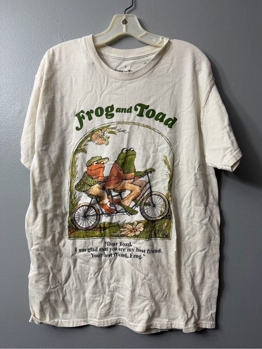 Frog and Toad Graphic Tee - Frog and Toad Cream 100% Cotton T-Shirt large